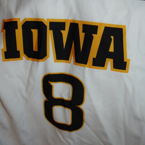 Nike Dri-Fit Iowa Hawkeyes Long Sleeve Volleyball Jersey - White -Black - Gold - Picture 2 of 6